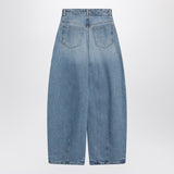 JACQUEMUS Blue Ovalo jeans with curved cut