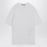 JACQUEMUS White cotton crew neck T-shirt