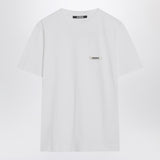 JACQUEMUS White T-shirt with logo patch