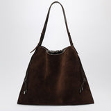 Christian Louboutin Brown Suede Tote Bag