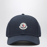 Moncler Navy Baseball Cap Front Logo Patch Velcro Back