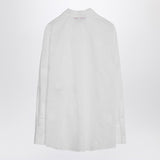Valentino Ivory Embroidered Daisy Shirt Classic Collar