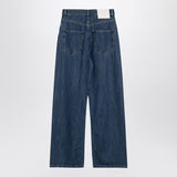 Valentino AzureBlue RelaxedFitFrontZipPatchBackLogo Jeans