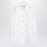 Valentino White cotton shirt with ruffles