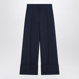 Valentino IndigoBlue Front Zip Tailormade Palazzo Pants