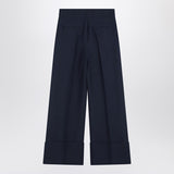 Valentino IndigoBlue Front Zip Tailormade Palazzo Pants