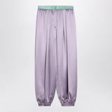 Valentino Lilac Wide Pleated Signature Couture Trousers