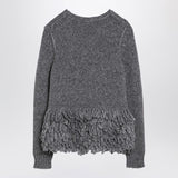 Stella McCartney Grey Sweater Feather Insert Crewneck