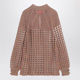Valentino Multicoloured Openwork Long Sleeve Sweater