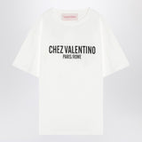 Valentino Ivory Tee Chez Valentino PrintArtwork Logo