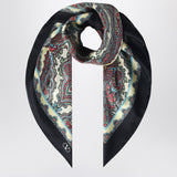 Valentino Garavani Multicolor Paisley Silk Scarf Border