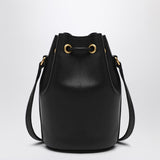 Valentino Garavani Black Vlogo Bucket Bag Drawstring