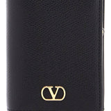 Valentino Garavani Black Leather French Wallet