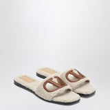 Valentino Garavani Brown VLogoSignature Cutout Slide Sandal