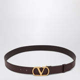 Valentino Garavani Vlogo Signature dark brown belt