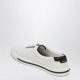 Saint Laurent White Club Low Sneaker TopstitchedLeather