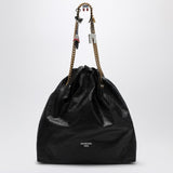 Balenciaga Black NappaLeather Tote Charms Chain Strap