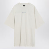 Balenciaga White Vintage Embroidered Logo Ribbed Tee