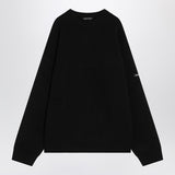 Balenciaga Black Crew Neck Knit Sweater Oversized Fit