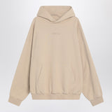 Balenciaga Beige Oversized Hoodie With Kangaroo Pocket