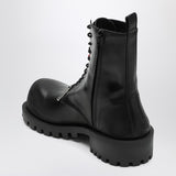 Balenciaga Black GenuineLeather Hummer Lace Up Boots