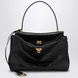 Balenciaga Black CoccoPrint Rodeo Shoulder Medium Bag