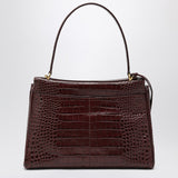 Balenciaga Burgundy Cocco Print Rodeo Shoulder Bag
