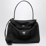 Balenciaga Charcoal TurnLock TopHandle Satchel Goldtone