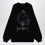 Balenciaga Black Pullover With Contrasting Logo Print