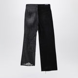 Balenciaga Jet Black Midrise Drawstring Jeans Silhouette