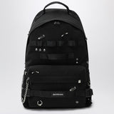 Balenciaga Black Multicarry Backpack With Front Pocket