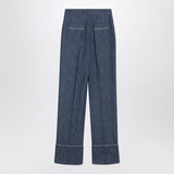 Valentino Blue trousers in Chambray Denim