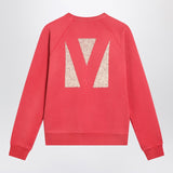 Valentino Light Red Vintage Print Crewneck Sweatshirt