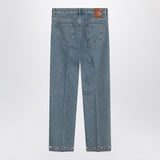 Valentino Midnight Blue Jeans Embellished Cabochons