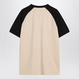 Valentino Butter Black Print Contemporary Crewneck Tee