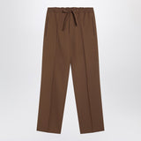 Valentino Brown gabardine trousers