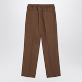 Valentino Brown gabardine trousers
