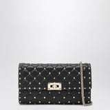 Valentino Rockstud Spike Black Quilted Crossbody Bag
