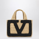 Valentino Garavani Viva Crocheted Bag Natural Black
