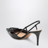 Valentino Garavani Black Slingback Vlogo Adjustable Buckle