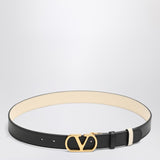 Valentino DoubleSided VLogo Belt Black Butter White