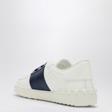 Valentino Garavani White Marine Blue Band Sneakers