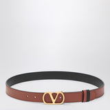 Valentino Garavani VLogo Reversible Belt Brown Black