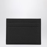 Balenciaga Black Hammered Leather Cardholder Embossed Logo