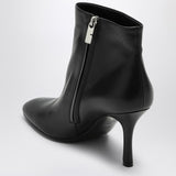 Burberry Black Leather Ankle Boot Equestrian Knight