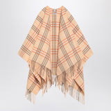Burberry Pink Cape Featuring Allover Check Pattern