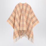 Burberry Pink Cape Featuring Allover Check Pattern