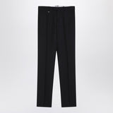 Burberry Navy Trousers Front Zip Tailored Silhouette