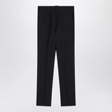 Burberry Navy Trousers Front Zip Tailored Silhouette