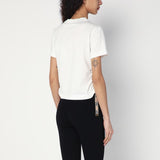 Burberry White T Shirt With Checkered PatternDetailing